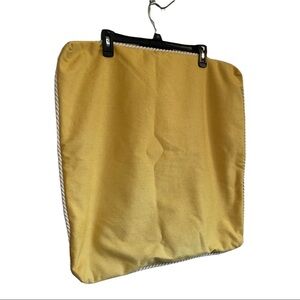 22X22 bright yellow white rope braid trimmed‎ pillow case